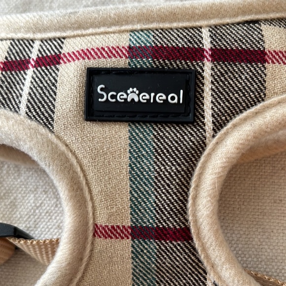 Scenereal Beige Plaid XS Dog Harness - Picture 2 of 7